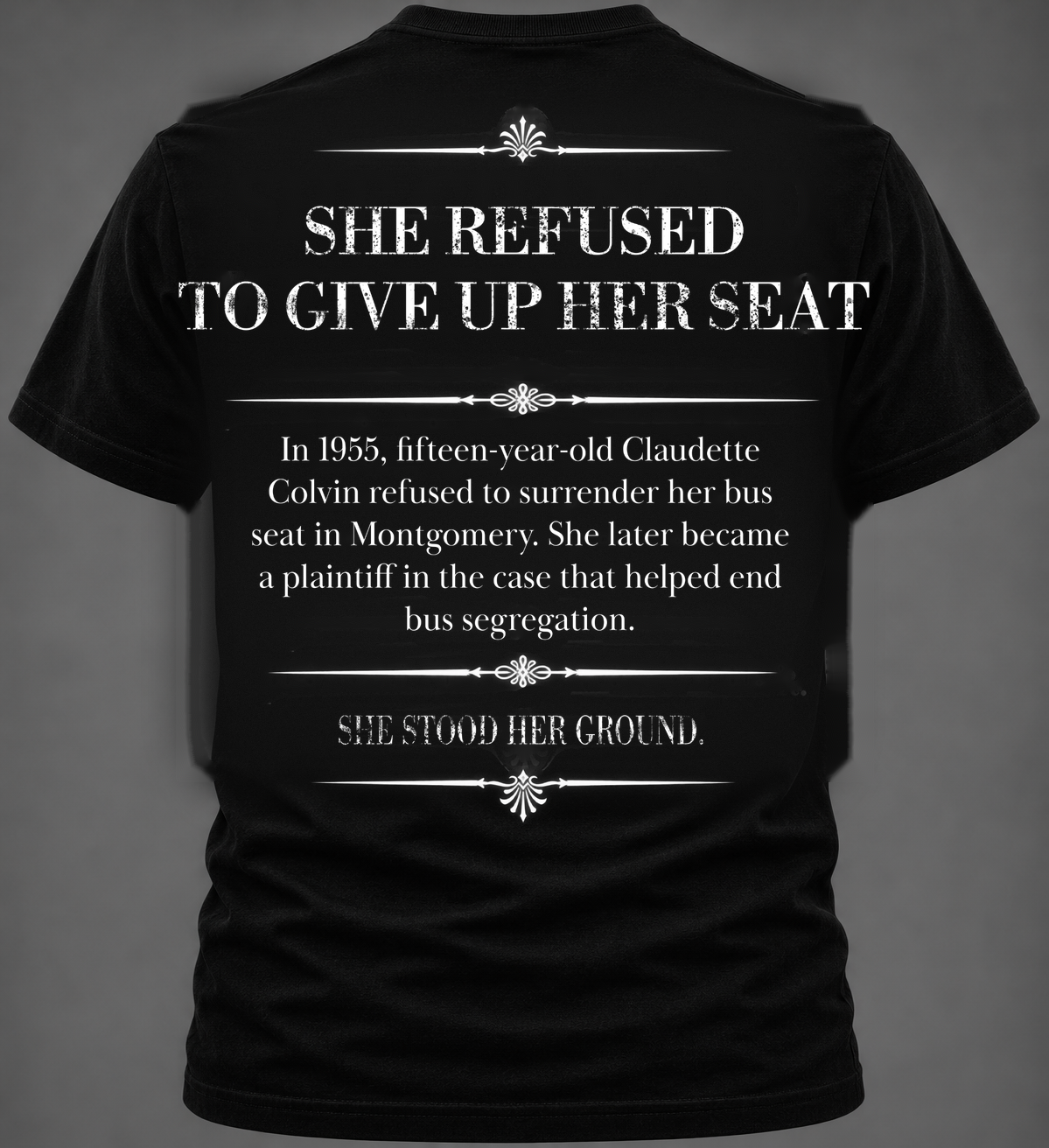 Claudette Colvin Graphic Tee | Forgotten Women | UnbornDeath
