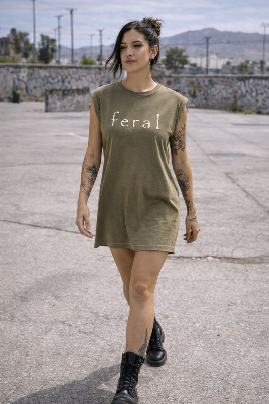 Feral Rolled Cuff Muscle Tee
