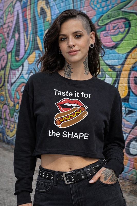 Taste It For The Shape Long Sleeve Crop Top