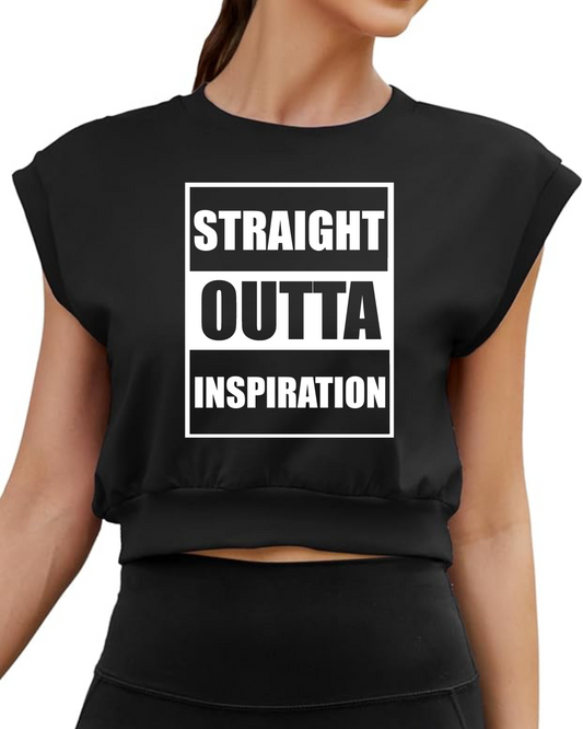 Straight Outta Inspiration Crop Top Sweat Shirt