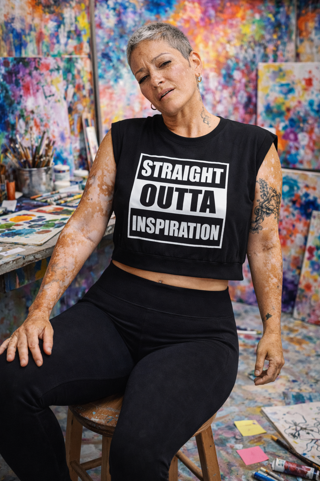 Straight Outta Inspiration Crop Top Sweat Shirt