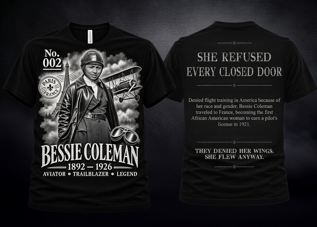 Bessie Coleman Graphic Tee | Forgotten Women | UnbornDeath