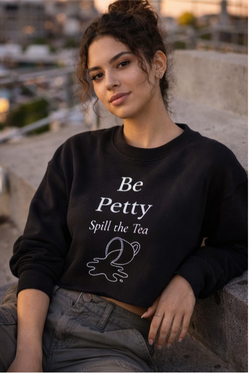 Be Petty Long Sleeve Crop Top