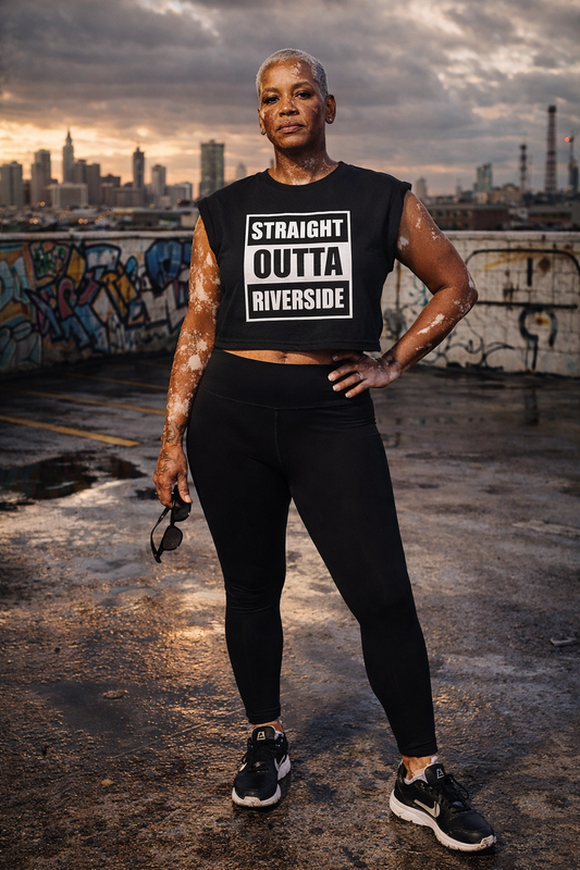 Straight Outta Riverside Crop Top Sweat Shirt