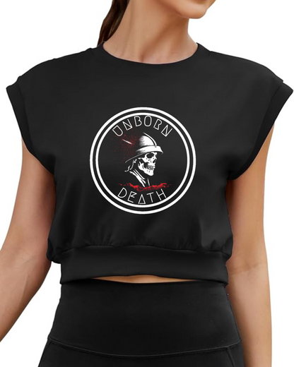UnbornDeath Logo Crop Top Sweat Shirt