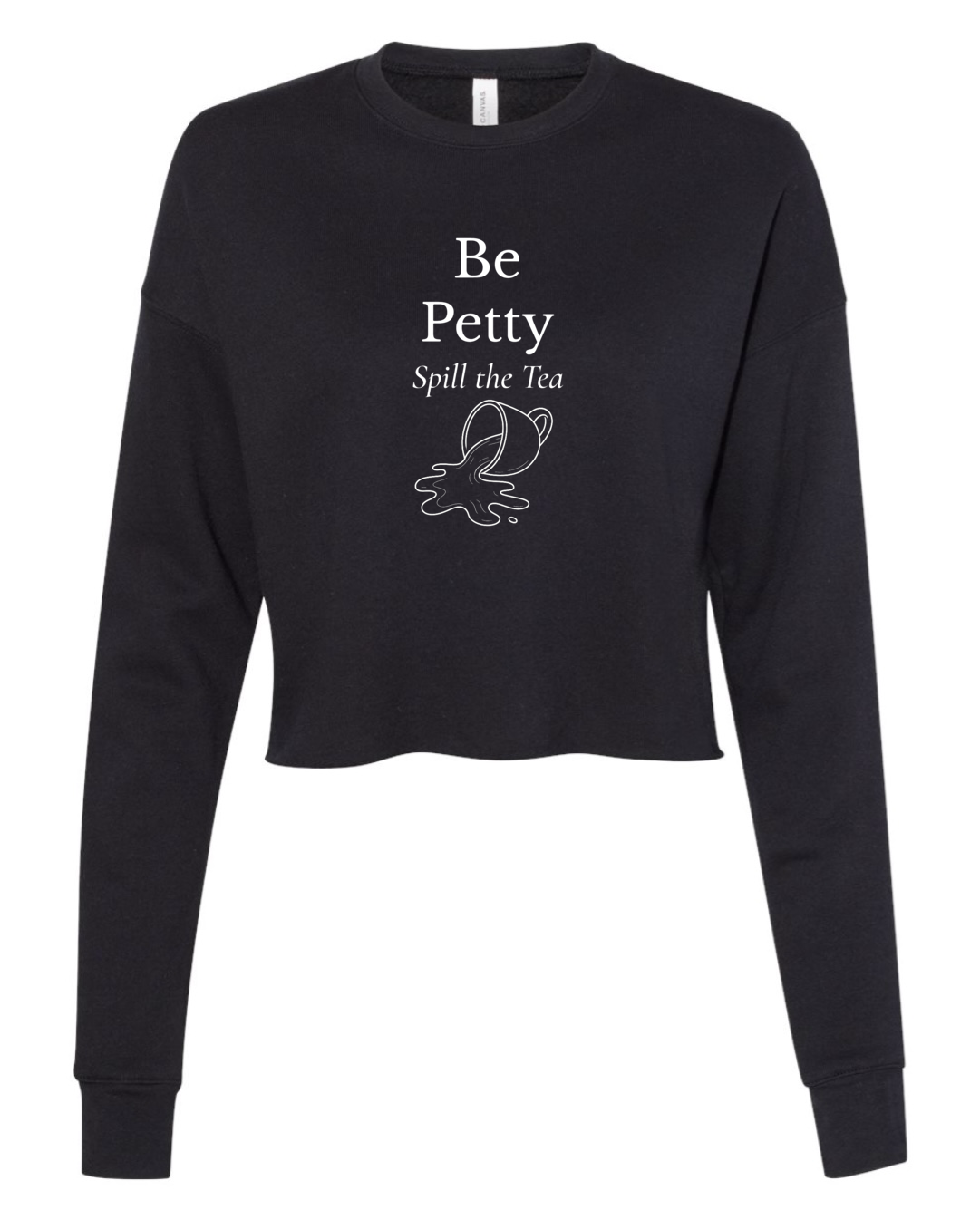 Be Petty Long Sleeve Crop Top