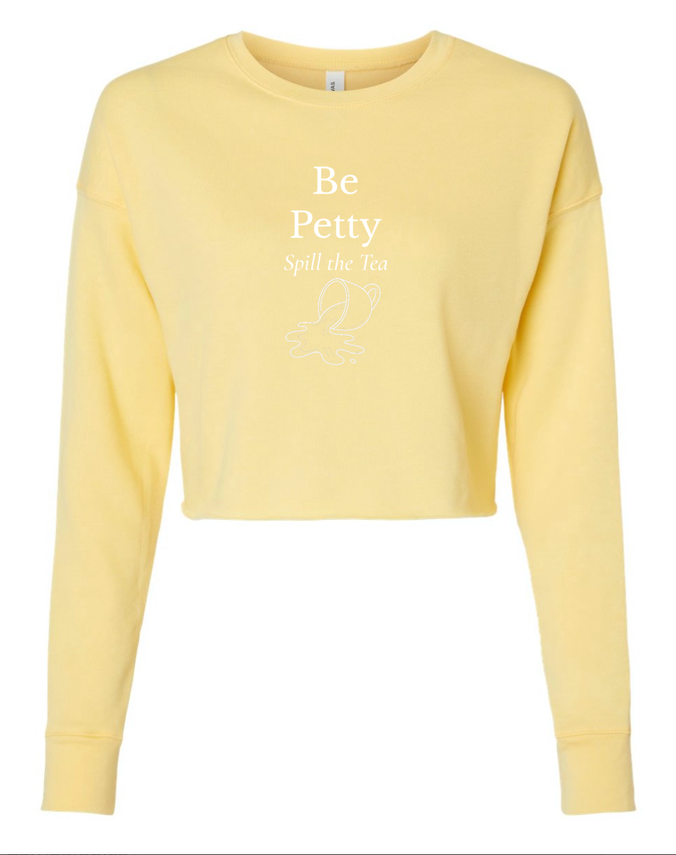 Be Petty Long Sleeve Crop Top