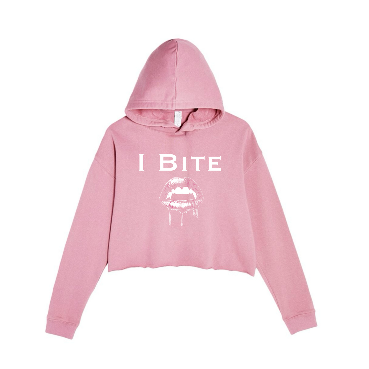 I Bite Crop Top Hoodie