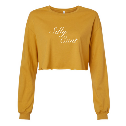 Silly Cunt Long Sleeve Crop Top
