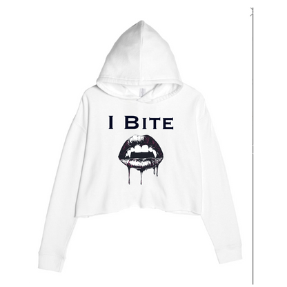 I Bite Crop Top Hoodie